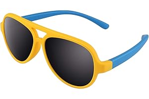CGID caoutchouc flexible enfants Pilot lunettes de soleil polarisées pour bébé et enfants 3-6 ans, K93