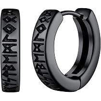 OIDEA Orecchini A Polsino Vichingo Con Teschio - Stile Gotico Punk - Clip In Acciaio Inox, Non Forati, Ipoallergenici, Unisex - 1,9 Cm - 2
