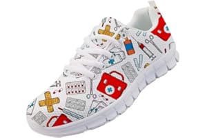 chaqlin Femmes Hommes Sneaker Lace up infirmière en Plein air Chaussures Baskets de Loisir léger Formateur Confortable Plus la Taille uk4-14…