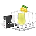 GOSOYO Tall Cocktail Glasses Set of 6, 460ml/15.5oz Pina Colada Glasses, Pint Glasses, Milkshake, Mojito, Margarita, Sangria, Aperol Spritz Glasses, Large Hurricane Glass, Sundae Glass