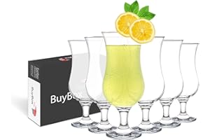 GOSOYO Set di 6 Bicchieri Cocktail Alti, Bicchieri da Pina Colada da 460 ml/15,5 oz, Bicchieri da Frappè, Mojito, Margarita, Sangria, Bicchieri Aperol Spritz, Bicchiere Grande da Uragano, Bicchiere da Gelato
