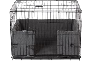 Danish Design Dog Crate Bumper - Sherpa Fleece, Ecoflex Recycled Filling - Grey - XL