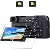 ULBTER Sony A6600 A6400 A6300 A6100 A6000 A5000 Screen Protector and Hot Shoe Cover Tempered Glass for Sony Alpha 6600 6400 6