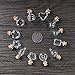 Produktbild Yalulu 20 Stück Mini Klein Klarglas Gläser Glasfläschchen mit Korkverschluss Wishing Flasche Glasflaschen Fläschchen mit Pendentif Korken Drift Flaschen für DIY, Kunsthandwerk