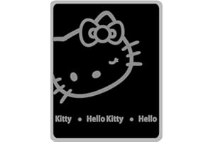 CTI Plaid Fleecedecke Kinderdecke Kuscheldecke Hello Kitty Diamonds chic Black 130 x 160 cm