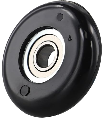 Lot 4 Roues Rouleau 32mm – Plastique/Acier Pour Rameur, Porte Coulissante, Réparation Salle De Sport, Noir
