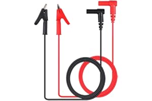 ALLmeter 1 Paar 1m/3.28FT Messspitzen für Multimeter Kabel 15A 1000V 4mm Bananenstecker Kabel Krokodilklemmen Multimeter Messleitungen für Multimeter Messspitzen Messkabel Krokodilklemmen Heavy Duty