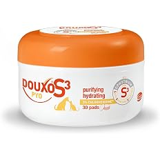 DOUXO S3 PYO Pads, Antibacterial & Anti-Yeast Dog And Cat Feet Wipes, Antiseptic Pads For Cats And Dogs, Soothing Pet Wipes f