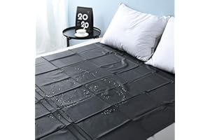 Dooisuue Sábana Impermeable tamaño King Sábana Ajustable B-D-S-M 220 * 130 cm PVC Negro