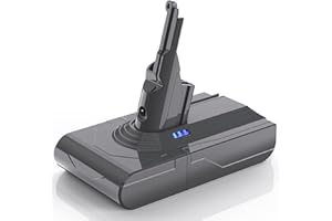 LONG FIT V8 Batteria Per Dyson V8 SV10, LONGFIT 6500mAh Litio-ion V8 Batteria di Ricambio per V8 Animal V8 Fluffy V8 Absolute Aspirapolvere