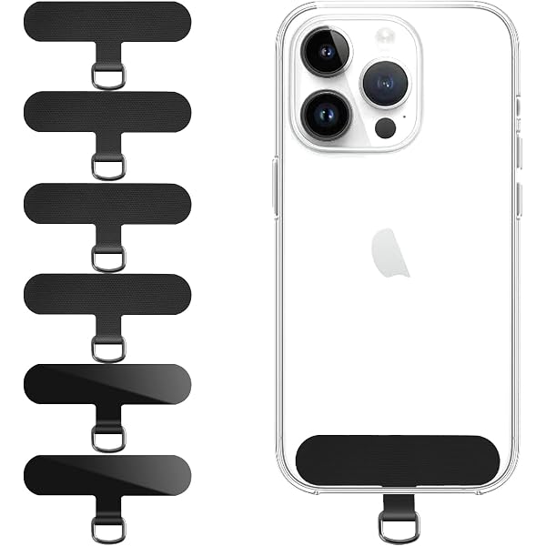 4 Pezzi Tether Tabs Universali Per Cellulare – Adesivi TPU Con Anelli In Metallo, Per Cordino Antifurto (Multicolore/Trasparente)