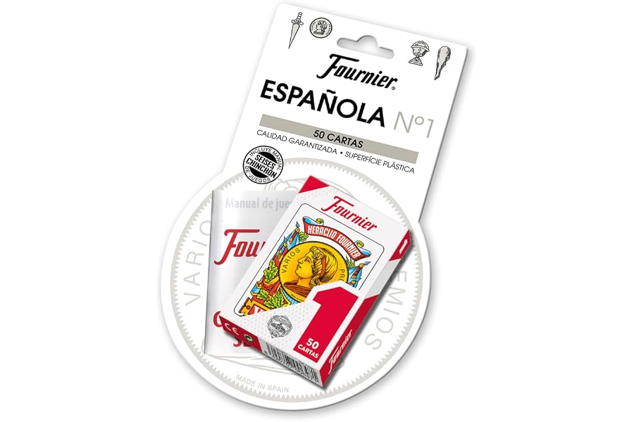 Fournier-Nº1-50 Baraja de Cartas Española + Reglamento Seises y Chinchón Multicolor (F24787 , color/modelo surtido