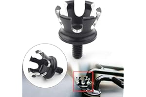 GZYF Tornillo de perno para asiento trasero estilo corona de motocicleta compatible con Harley Softail FLST FXST, Dyna FXD, Touring FLHT FLHR FLHX FLTR, Sportster 883 1200 1996-UP, blanco y negro