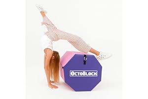 Original Cup OctoBlock Oktagonale Gymnastikblock Rosa & Violett | Für Kinder und Erwachsene ab 120 cm | EPE-Schaumstoff & PU-Bezug | Ideal für Gymnastik, Motorik und Koordination | Aerobik