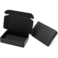 Mcfleet 9x6x2" Black Shipping Boxes - 24 Pack Corrugated Cardboard Mailing Box Packaging for Small Business - Tab Locking Literature Mailer Boxes Flat Shipping Boxes Empty Gift Packing Boxes Supplies