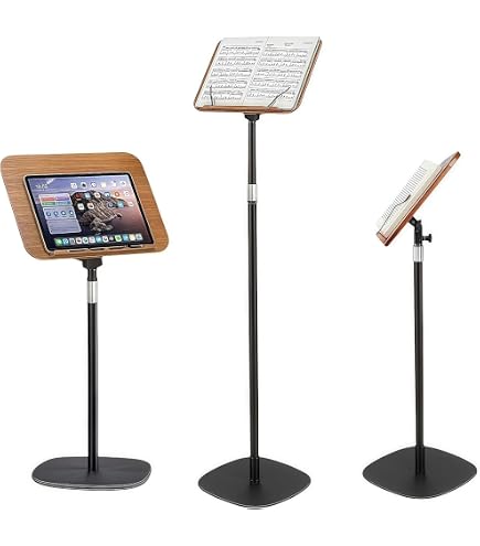 JaoNanl Verstellbarer Buchständer – Faltbar, Mit Clips, Für Bücher, Tablets & Rezepte