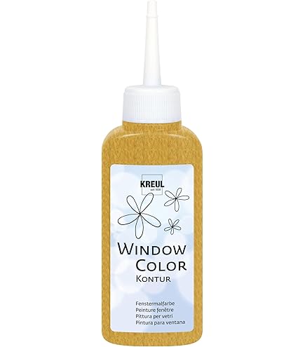 Set De Pintura Para Ventanas Window Color XXL - KREUL, 8 Colores, Con Purpurina Y Plantillas