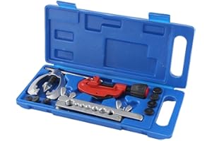 MERRY TOOLS KATSU Cortatubos para Tubo de Cobre de Frenos, 10 Piezas Imperial Herramienta Doble para Abocardar Kit para Corte de Tubos de Cobre, Aluminio y Acero Dulce 371215