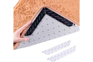 BANSHAN Rug Sticker - for Laminate and Wooden Floor, Anti Slip Rug Underlay Rug Grips for Hard, Tiled and Marble Floor (a pack of 12Pcs)