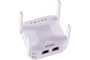 CALONNY Nowy 2024 przedłużacz Wi-Fi, wzmacniacz sygnału WiFi 1200 Mb/s do domu, 32 urządzenia, wzmacniacz sygnału WiFi Internet Extender, przedłużacz zasięgu WiFi 2 porty Wan/LAN Ethernet