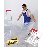 FEYZAYAPI Rustle Cover Painter Nylon Item Floor Protection 50 m&sup2; (4x12.5 Meters)