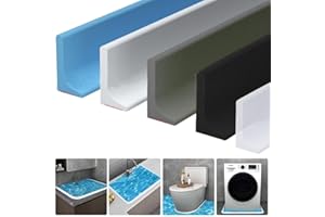 REACHMALL Barrière de seuil de douche en silicone, barrière de sol pour salle d'eau, bande d'étanchéité pour bac à douche, bande d'arrêt d'eau, bande d'étanchéité pour rebord de lavabo et évier de cuisine