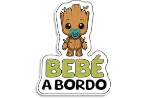 BRATIKI Pegatina Bebe a Bordo Coche, Pegatinas Coche, Bebé Superhéroe, Pegatinas de Bebe a Bordo, Pegatina Resistente a UV e Impermeable