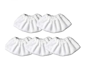 JULIYEH Lavables Paños Boquillas Almohadillas para a vapor Limpiador limpiador a vapor Limpiador Juego de paños de microfibra para Boquilla Manual Limpiador a Vapor Kärcher EasyFix SC1,SC2,SC3, SC4,SC5 5 pcs