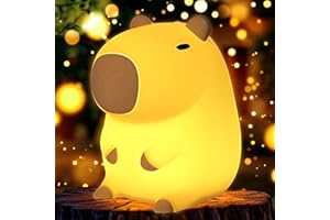 XINRONGDA Capybara Luce Notturna per Bambini, Capybara Lampada Touch Control per Comodino, Ricarica USB e Temporizzazione, Kawaii Silicone Lampada Animale per Camera da Letto, Cameretta, Bambini, Adulti