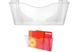 Deflecto CP074YTCRY - Bandeja mural, A4, horizontal, 1 unidad