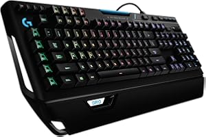 Logitech G910 Orion Spectrum Illuminated Mechanical Gaming Keyboard, RGB Backlit Romer-G Tactile Key Switches, 9 Programmable G-Keys, Arx Dual Display Technology, QWERTY UK Layout, Black