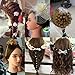 75cm Brown Hair Professional Hairdressing Training Mannequin Head 100% Synthetic Hairdresser Training Head Model with Clamp Stand