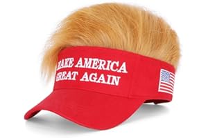 GODVINTAGE Trump 2024 Chapeau avec cheveux, Donald Trump Make America Great Again Chapeau brodé Ultra Réglable MAGA Casquette de baseball