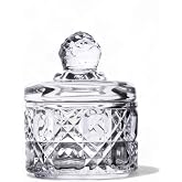 Deconox L&uuml;x Kristal Mini Cam Şekerlik &amp; Cam Lokumluk, Kesme Cam L&uuml;x Şekerlik 7.5cm*9.2cm - 06643