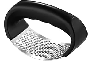 NIWIEOI 1 PCS Garlic Press,Garlic Crusher,Garlic Press Crusher,Garlic Crusher Press,Garlic Press Rocker,garlic Roller,Garlic Twister,Garlic Rocker,Stainless Steel Garlic Peeler,Kitchen Gadgets,Easy to Clean