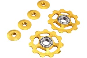 Vorcool - Lot de 2 roulements de roue de vélo à courroie - 11 T - En aluminium pour Shimano (Or)