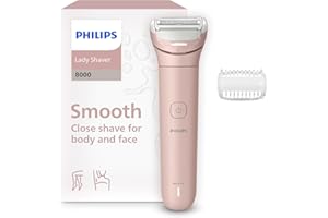 Philips Lady Shaver Series 8000 - Cordless, Wet & Dry Electric Shaver, 3-Blade Shaving System, Flexible Shaving Head, LED Light, for Legs & Body, 100 Mins. Runtime, Model BRL129/00