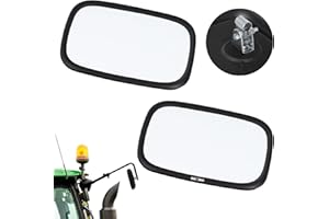 KOTARBAU® Espejo pequeño universal para tractor, 18 x 12,5 cm, PVC, 2 unidades, con soporte