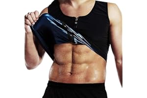 Casey Kevin Sweat Vest for Men Weight Loss Compression Workout Sauna Suit Waist Trainer Sport Fitness Tank Top