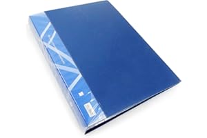 SUPER MUNDO SM Super Mundo - Carpeta fundas plastico A4 (60 fundas), capacidad para 120 hojas, carpeta para archivo A4, Azul (60 fundas)