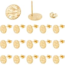 UNICRAFTALE 250pcs Anneaux De Saut Ouverts 7mm Acier Inoxydable Plaqué Or 24K