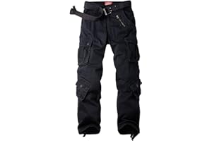 Jessie Kidden Men's Combat Camo Cargo Trousers Camouflage Army Military Tactical Work Pants