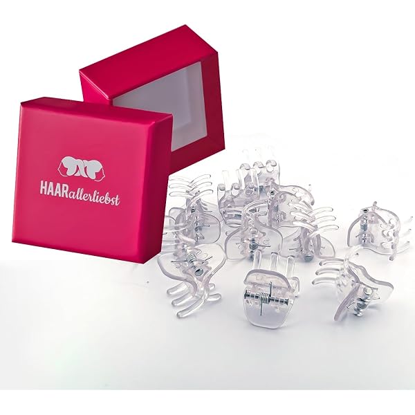 100 Stück Mini Haarklammern 1,5 Cm - Kleine Kunststoff-Clips Rutschfest, Mit Aufbewahrungsbox