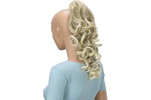 CAISHA by PRETTYSHOP 40cm Postizo Trenza Coleta Extensión De Cabello Voluminoso Ondulado Rubio Claro H209