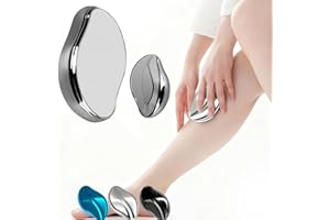 LAKKO Nano Épilateur en Cristal | Outil d'épilation sans Douleur, Gomme Epilatoire pour Femmes et Hommes, Epilatoire Efficace pour le dos, les bras et les jambes argenté