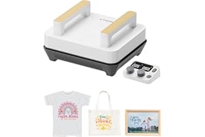 xTool Hitzepresse mit Steuerungspod - Tragbare Bügelpresse 12"*10" mit 4 Voreinstellungen & 200K NTC schnellerem Aufheizen, Einfache Smarte Hitzepresse für T-Shirts, Taschen, HTV Vinyl, Sublimation