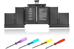 BIUBOTY A1618 A1398 Batterie pour Macbook Pro 15 Pouces Retina Mid 2015 Late 2013 Mid 2014 pour Apple Mac Book Pro 15'' A1494 Laptop Batterie de Rechange Macbookpro Portable Battery [11,36 V 99,5 Wh]