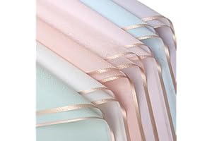 SSRDFU Emballage Cadeau - 10 pcs Papier Cadeau Décoratif, Papier d'emballage de Fleurs Imperméables, Utilisé pour l'emballage de Cadeaux, Fleurs, Art et Artisanat,10 Couleurs
