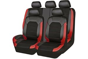 ZDPFDC Coche Cuero Fundas Asientos para Peugeot Partner 2000-2019 2020 2021 2022 2023 2024, Cómodo y Transpirable Asiento Protector Cubreasientos Accesorios,Red