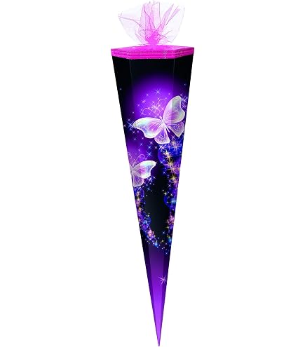Personalisierte Schultüte 'Schmetterling 2016' – 85 Cm, 12-eckig Mit Glitzer, Individuell Mit Name & Großer Schleife